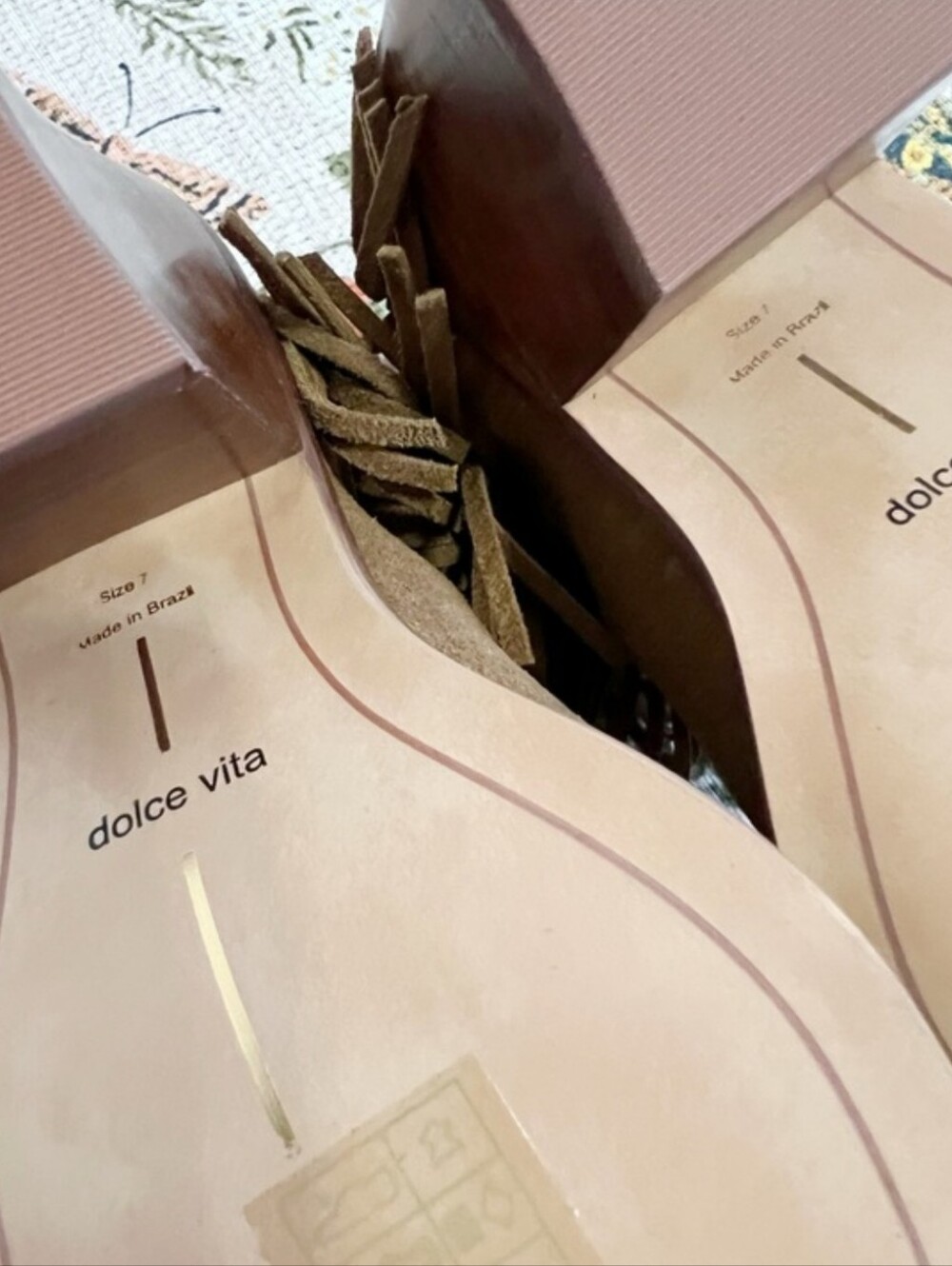 New Dolce Vita Torey Fringe Suede Chestnut Boots - Picture 13 of 16